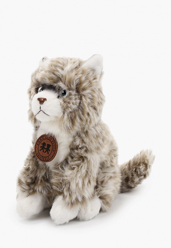 

Игрушка мягкая Anna Club Plush, Серый, Котёнок Табби короткошерстный серебряный, сидит 15 см