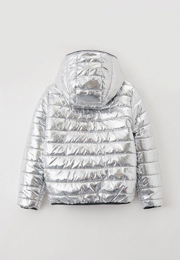 Куртка для девочки утепленная W.sharvel цвет серебряный  Фото 3