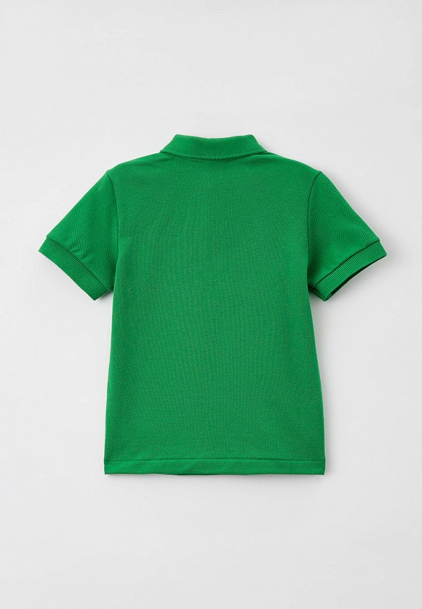 Поло для мальчика Lacoste цвет зеленый  Фото 2