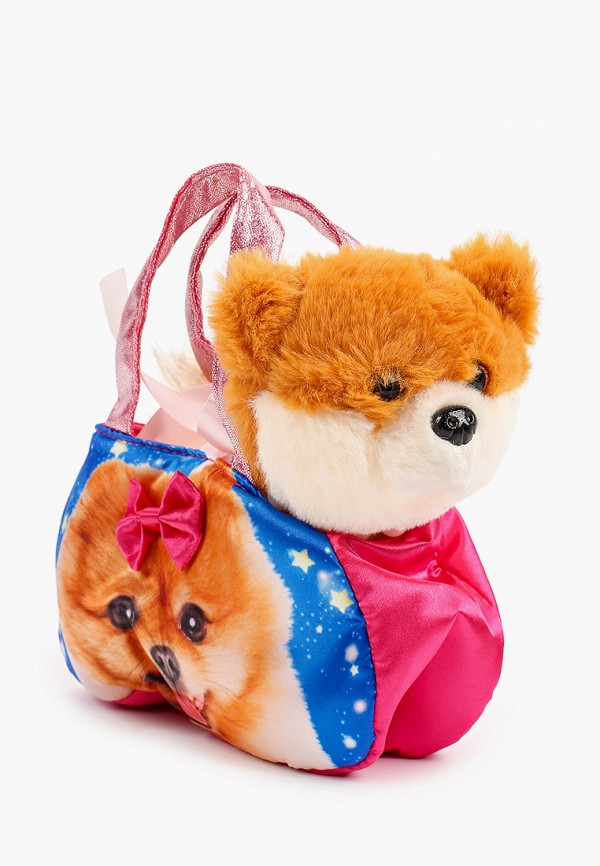 

Игрушка мягкая Мой Питомец, Разноцветный, "Шпиц в сумочке", 17 см