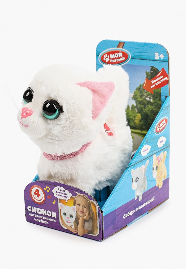 

Игрушка интерактивная Мой Питомец, Белый, "Котёнок Снежок", 16 см