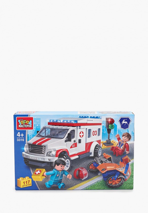 

Конструктор Город Мастеров, Разноцветный, "Происшествие на дороге", 117 деталей