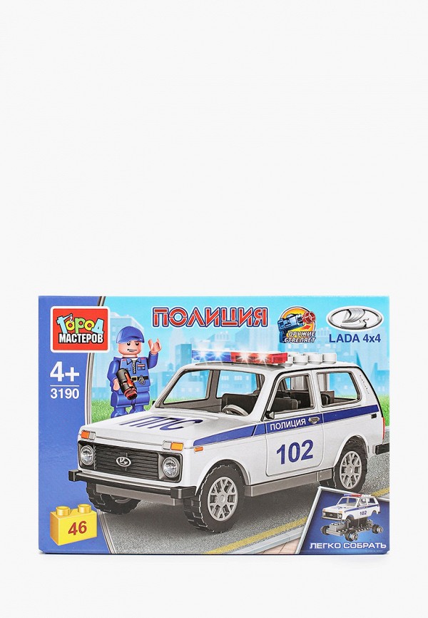 

Конструктор Город Мастеров, Разноцветный, «Lada 4х4» из серии «Полиция», 46 деталей