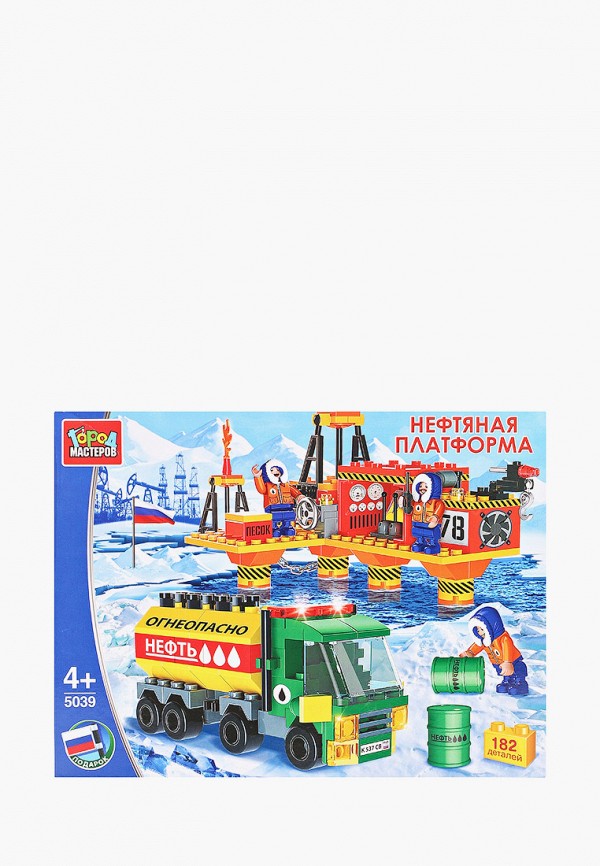

Конструктор Город Мастеров, Разноцветный, «Нефтяная платформа», 182 детали
