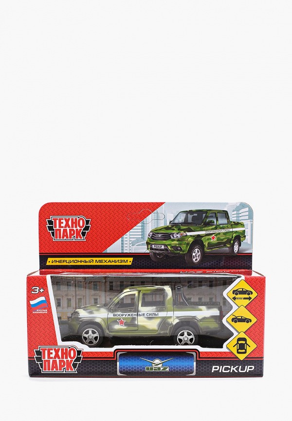 

Игрушка Технопарк, Разноцветный, UAZ Pickup Военный, 12 см.
