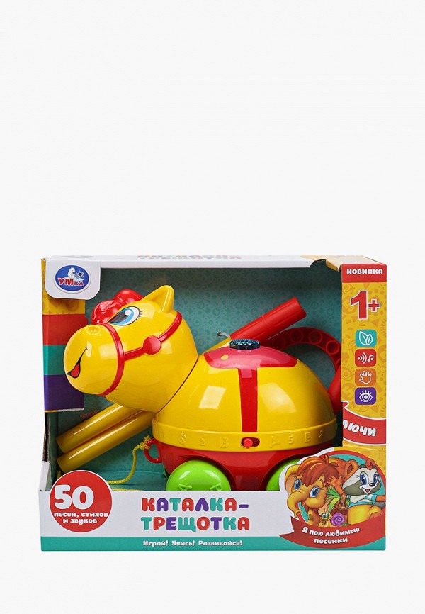 

Игрушка развивающая Умка, Желтый, "Каталка-трещотка"
