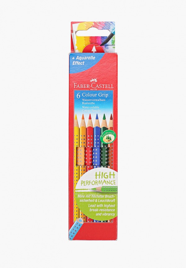 

Набор для творчества Faber-Castell, Разноцветный, карандаши цветные "Grip", 6 цветов, трехгранные