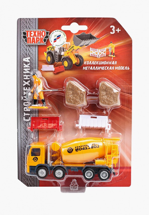 

Набор игровой Технопарк, Разноцветный, Стройтехника, 13 см.