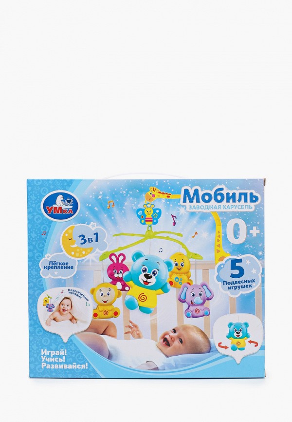 

Игрушка развивающая Умка, Разноцветный, "Заводная карусель-мобиль"