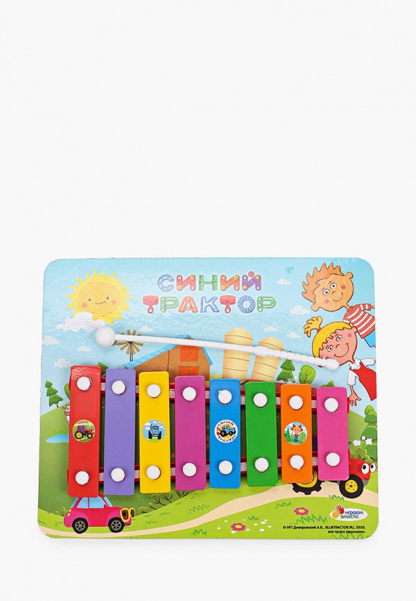 

Игрушка Играем Вместе, Разноцветный, "Синий трактор. Металлофон", 20х23 см