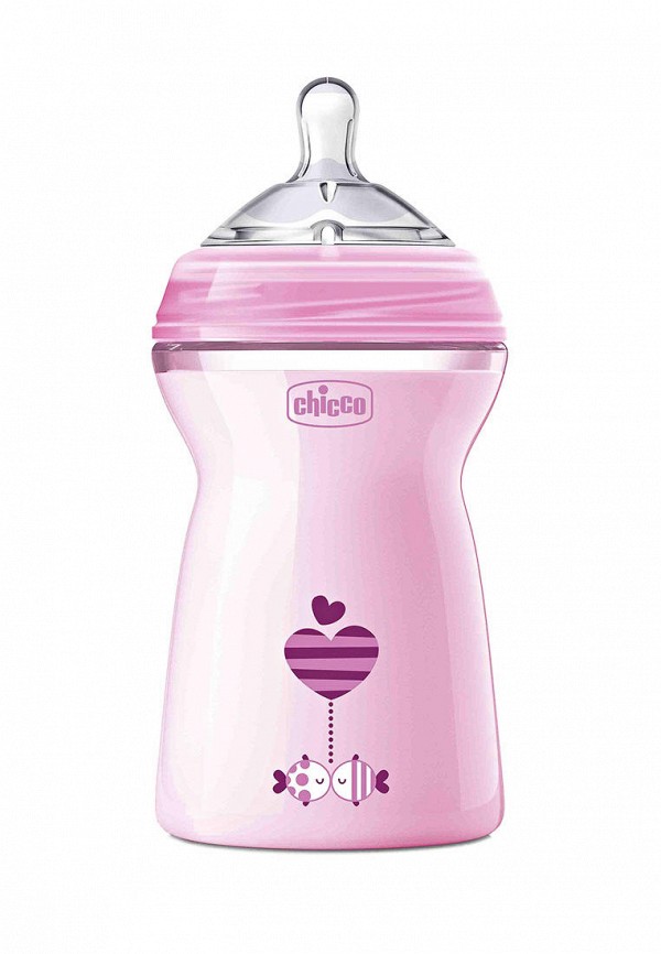 

Бутылка Chicco, Розовый, Natural Feeling 330 мл