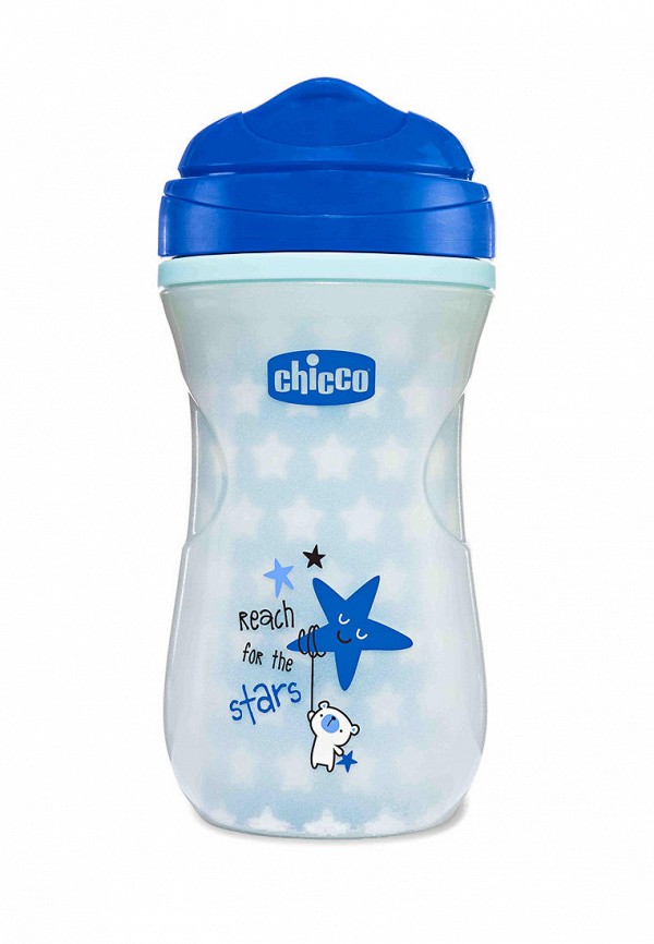 

Бутылка Chicco, Голубой, Поильник-непроливайка Glowing Cup 266 мл