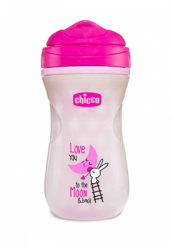 

Бутылка Chicco, Розовый, Поильник-непроливайка Glowing Cup 266 мл