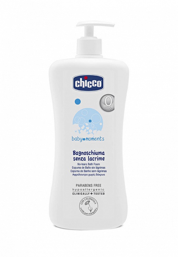 

Пена для ванн Chicco, Белый, Baby moments с календулой, 750 мл
