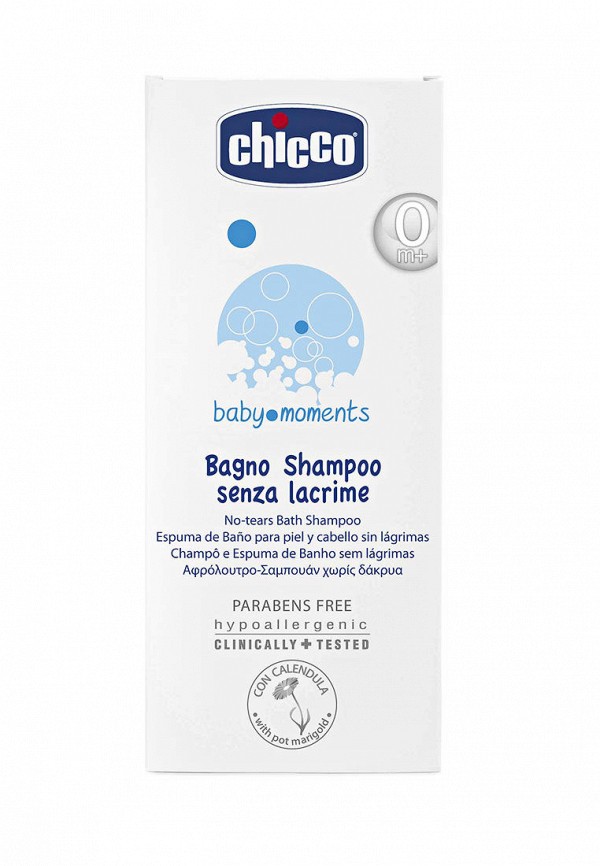

Шампунь Chicco, Белый, Baby moments с календулой, 200 мл