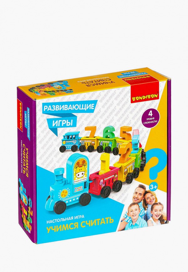 

Игра настольная Bondibon, Разноцветный, Учимся считать