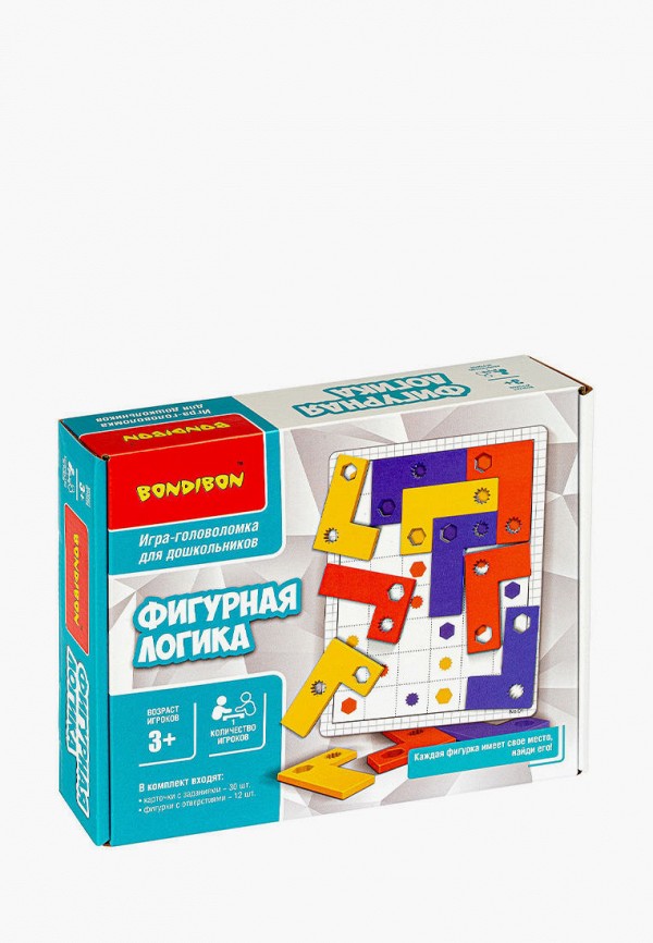 

Игра настольная Bondibon, Разноцветный, для дошкольников «ФИГУРНАЯ ЛОГИКА»
