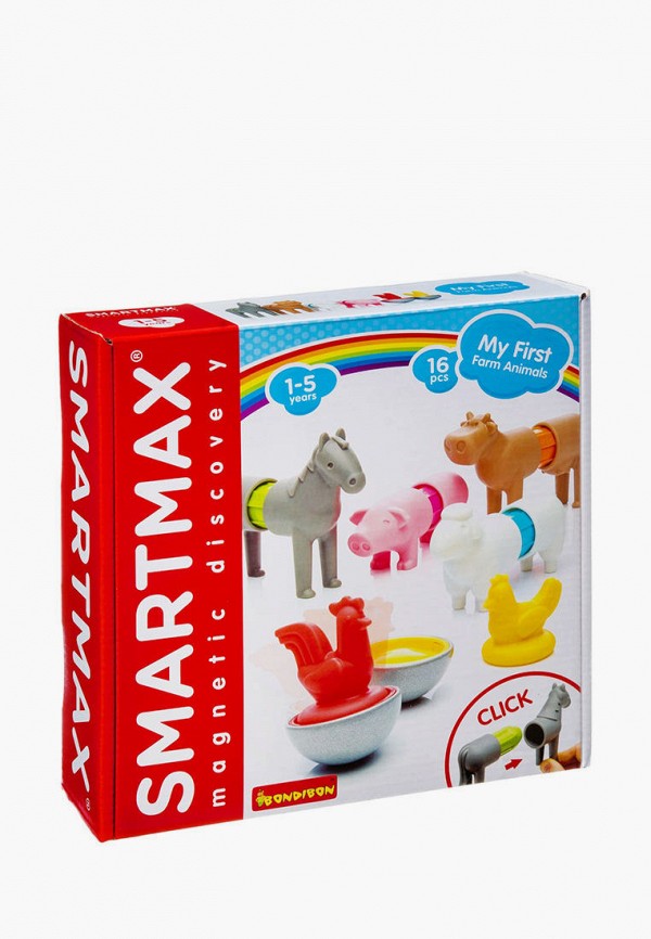 

Набор игровой Bondibon, Разноцветный, Магнитный SmartMax, Мой первый набор животных фермы