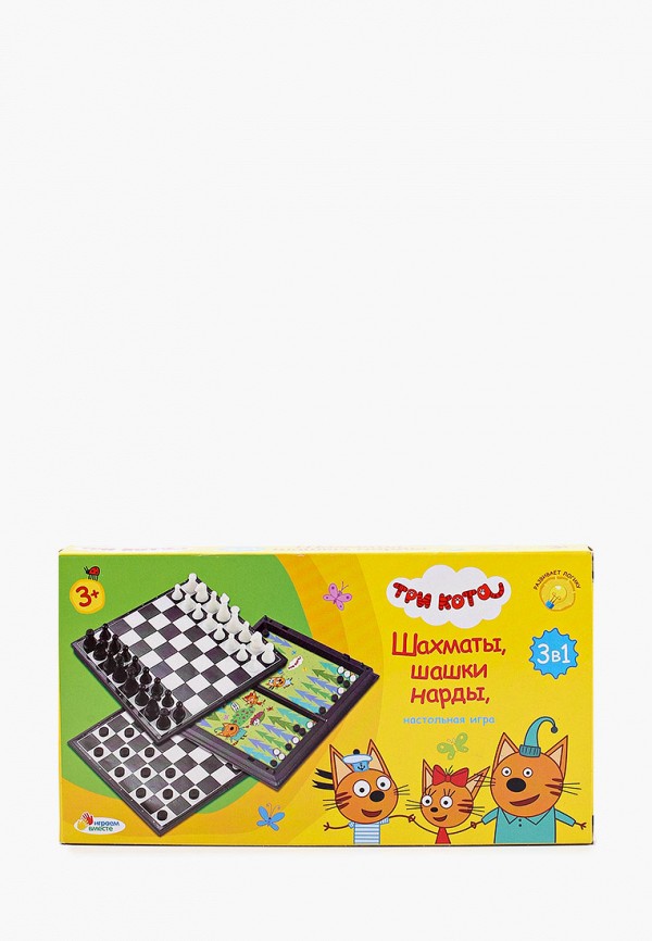 

Игра настольная Играем Вместе, Разноцветный, Три кота. Шахматы – шашки - нарды