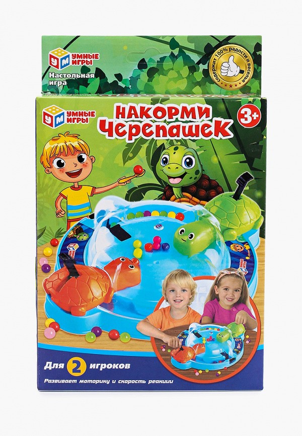 

Игра настольная Умные Игры, Разноцветный, "Накорми черепашек"