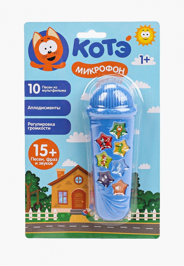 

Игрушка интерактивная Умка, Синий, микрофон "Котэ", 15 см
