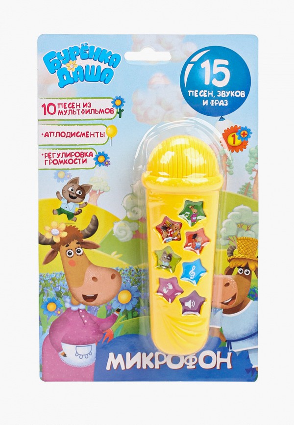 

Игрушка интерактивная Умка, Желтый, микрофон "Бурёнка Даша", 15 см