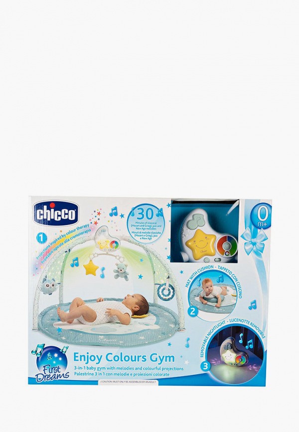 

Коврик игровой Chicco, Голубой, 3 в 1 Enjoy Colors Gym
