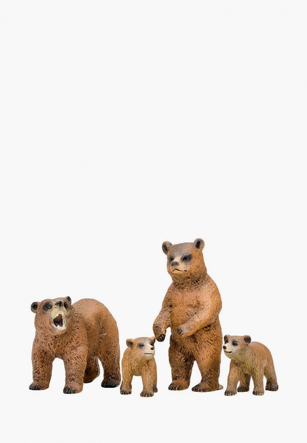 Набор игровой Masai Mara Мир диких животных: Семья медведей, 4 предмета фигурки в наборе masai mara mm201 002 серии мир диких животных семья медведей