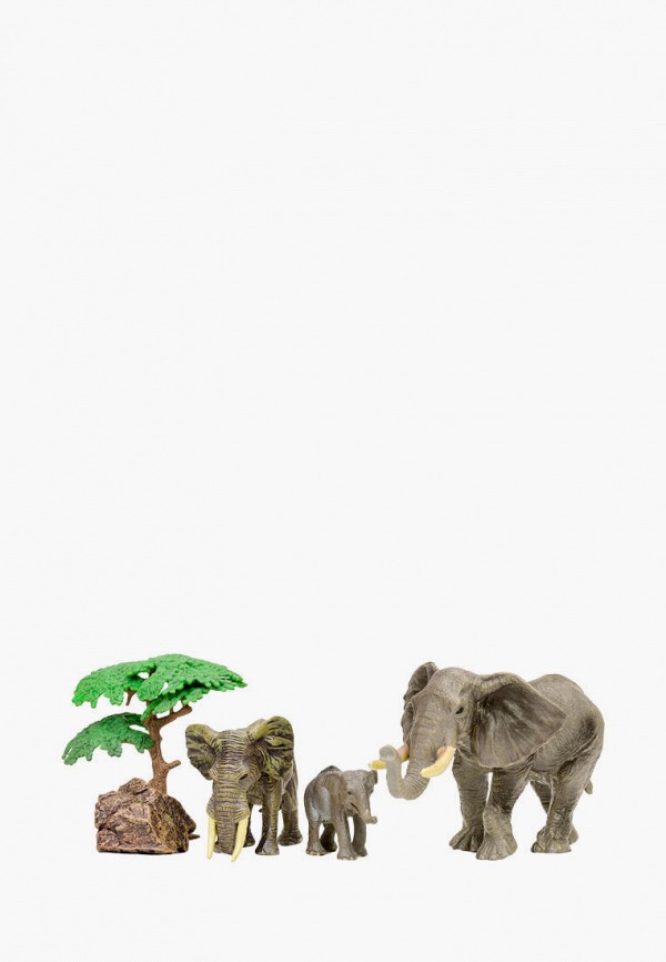 Набор игровой Masai Mara Мир диких животных: Семья слонов, 5 предметов