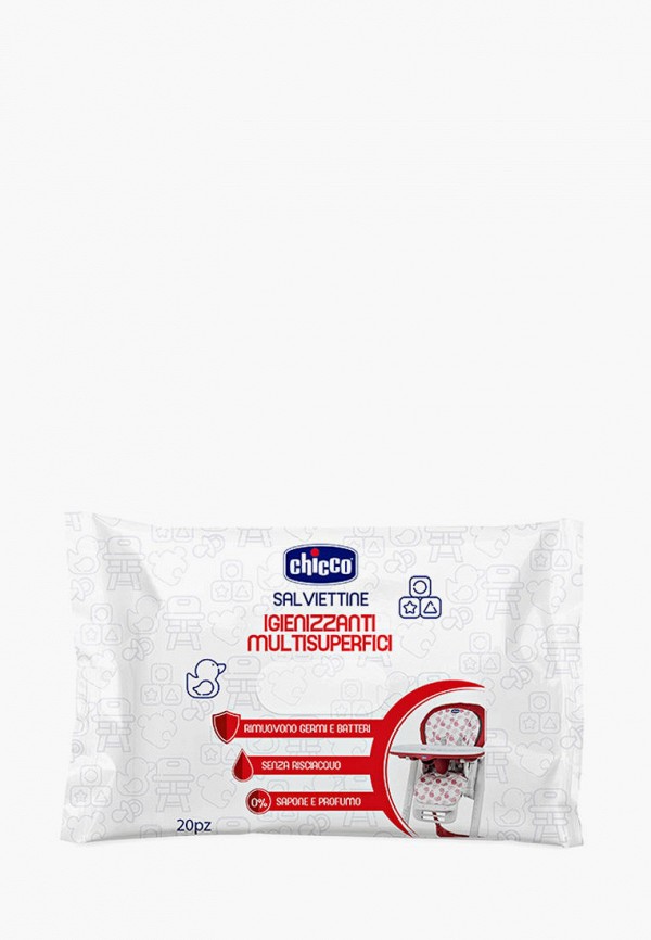 

Влажные салфетки Chicco, Белый, Очищающие для поверхностей универсальные, 20 шт.