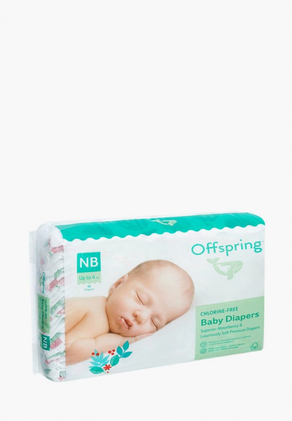 Подгузники Offspring Арбузы, NB(2-4), 56 шт.