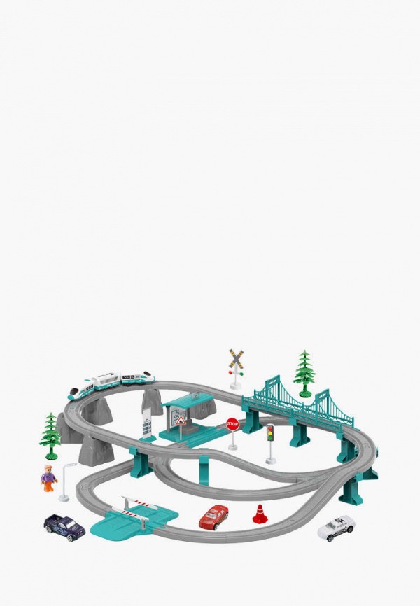 Набор игровой Givito Детская железная дорога Мой город, 103 предмета, на батарейках со светом и звуком