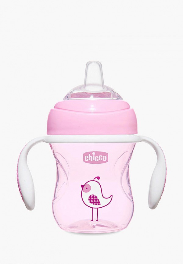 

Бутылочка для кормления Chicco, Розовый, Transition Cup, 200 мл