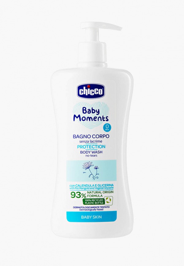 

Гель для душа Chicco, Белый, "Baby moments" без слез с календулой, 500 мл