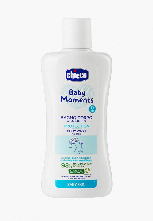 

Гель для душа Chicco, Белый, "Baby moments" без слез с календулой, 200 мл
