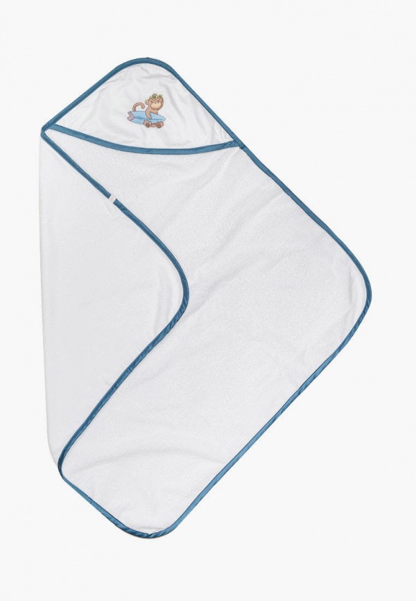 

Полотенце Bellehome, Белый, детское махровое Surfer Monkey, 90х90