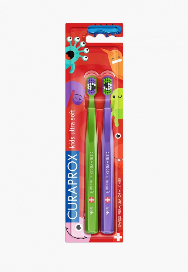 

Комплект зубных щеток Curaprox, Разноцветный, CS Kids Duo Little Bacterias Edition