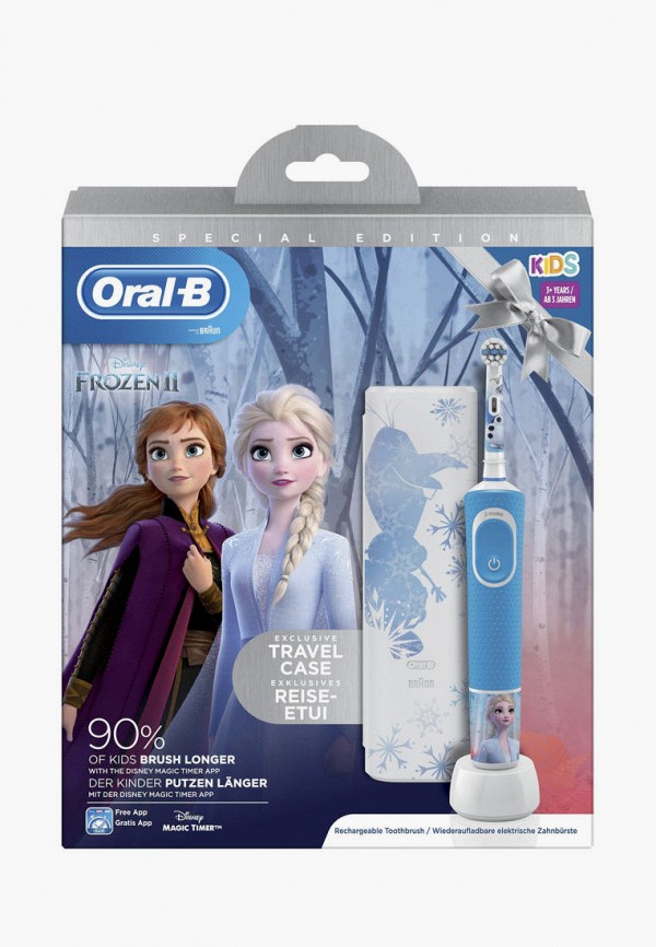 Электрическая зубная щетка Oral B голубой, размер 00, фото 2