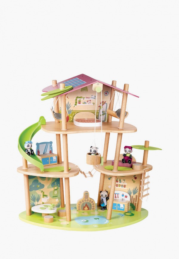 Набор игровой Hape кукольный мини-домик Бамбуковый дом семьи панд с фигурками и мебелью в наборе игровой набор hape e3158