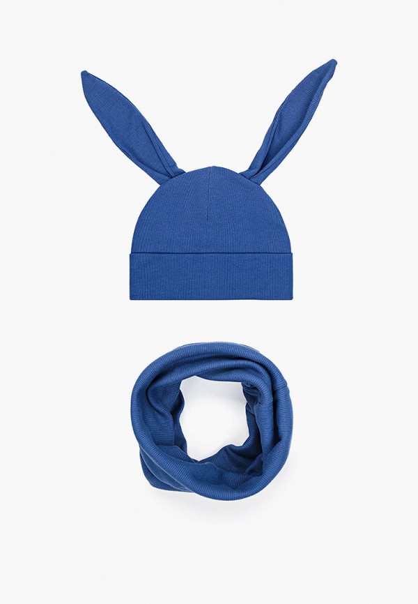 

Шапка и снуд Hatparad, Синий, BUNNY