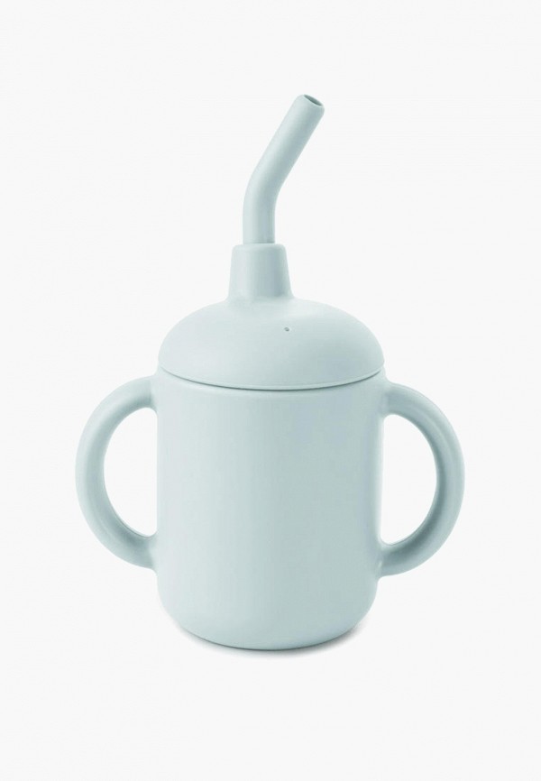 

Поильник для детей Happy Baby, Голубой, SILICONE DRINKING CUP WITH STRAW, силиконовый с ручками и трубочкой, с 6 месяцев, 120 мл