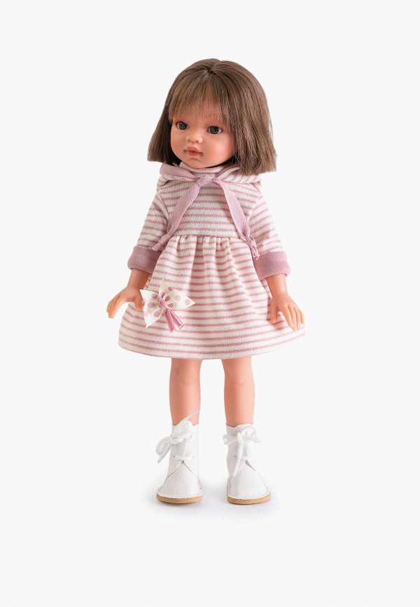 

Кукла Munecas Dolls Antonio Juan, Розовый, Ноа в платье в полоску, 33 см, виниловая