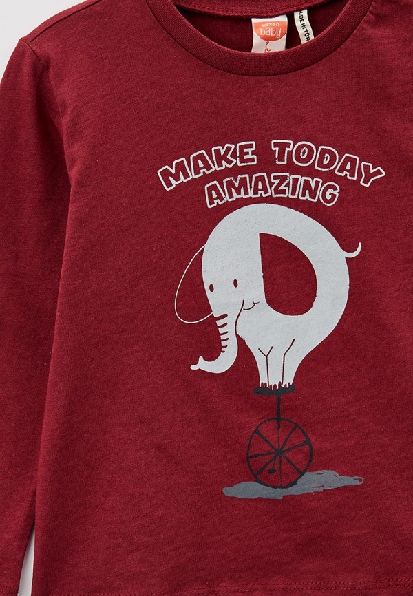 Лонгслив Koton бордовый, размер 92, фото 3