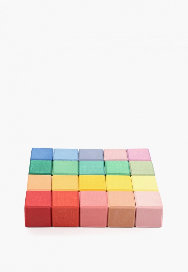Набор игровой Радуга Грез Деревянные кубики Радужные 20 штук 4см