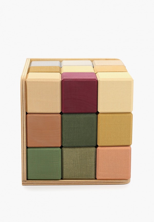 Набор игровой Радуга Грез Деревянные кубики В кубе 27 штук 4 см