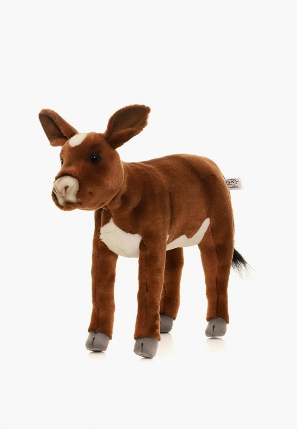 

Игрушка мягкая Hansa, Коричневый, Бык, телёнок, коричневый, 34 см