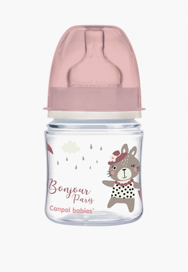 Бутылочка для кормления Canpol Babies Bonjour Paris, с широким горлом, 120 мл., с рождения