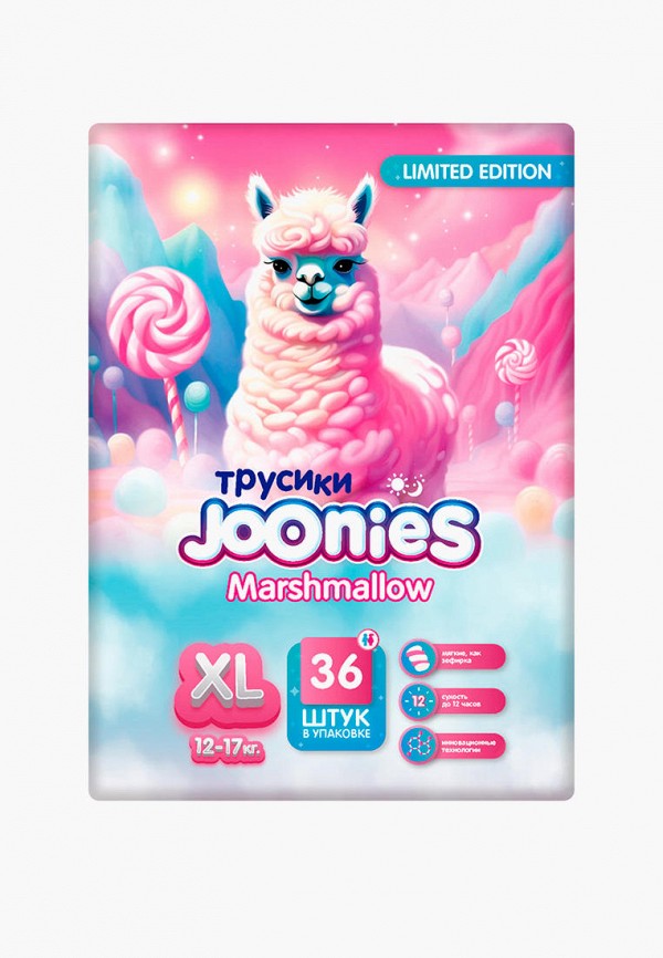 

Подгузники-трусики Joonies, Разноцветный, Marshmallow, XL 12-17 кг, 36 шт