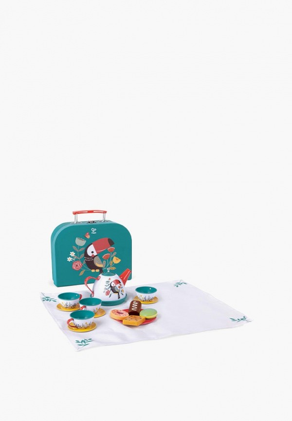 Набор игровой Hape игрушечной посуды и еды в чемоданчике Время чаепития из 16 предметов игровой набор hape e3158