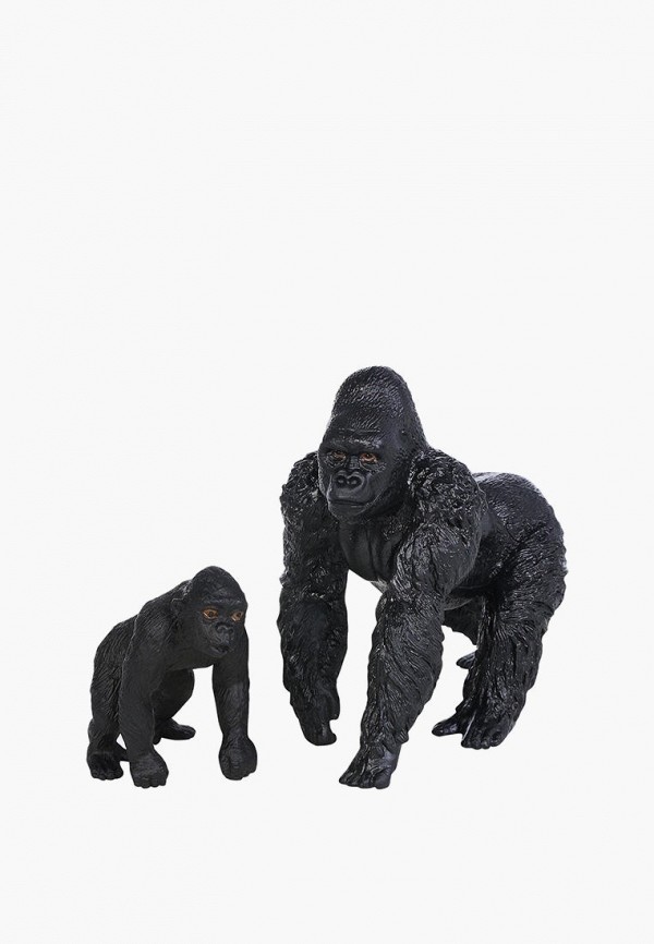 Набор фигурок Masai Mara Семья горилл (горилла папа и детеныш), серия: Мир диких животных
